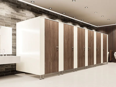  HPL Benches and Corner Toilet Bathroom
