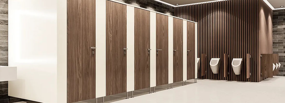 HPL Benches and Corner Toilet Bathroom