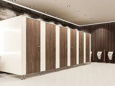  HPL Benches and Corner Toilet Bathroom