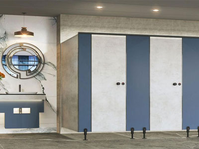  HPL Benches and Corner Toilet Bathroom