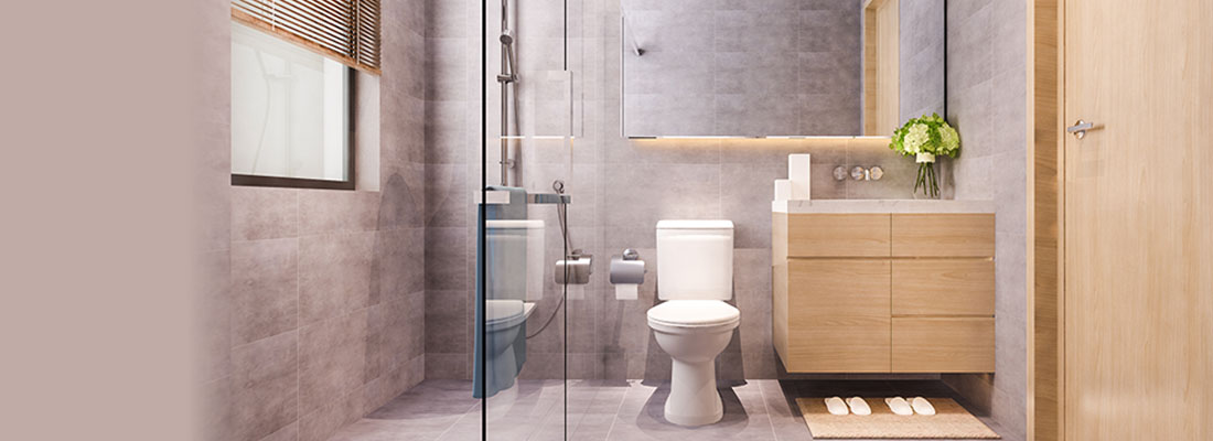 HPL Benches and Corner Toilet Bathroom