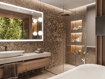Corner wash basin with cabinet