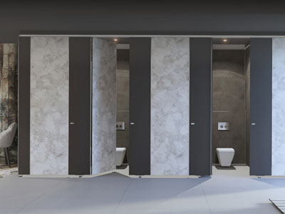  HPL Benches and Corner Toilet Bathroom
