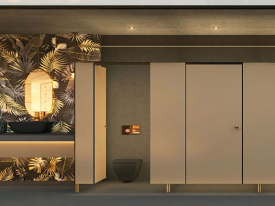  HPL Benches and Corner Toilet Bathroom